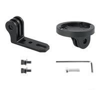 Soporte de sillín de bicicleta para Garmin Varia RTL510 RTL515 luz trasera - Aleación de aluminio debajo del asiento soporte ángulo ajustable accesorio de ciclismo negro 46x14.5x25mm (para RN120)