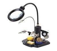 NIMO 02130 Soporte DE Soldador con Lupa Y Pinzas DE COCODRILO HRV7571, Multicolor