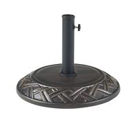 Soporte de sombrilla bisegna redondo hormigón ø50x7cm - bronce [casa.pro]