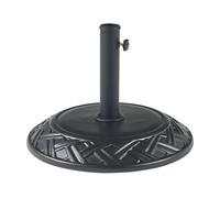 Soporte de sombrilla bisegna redondo hormigón ø50x7cm - negro [casa.pro]
