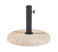 Soporte de sombrilla bitritto circular ø45 x 6 cm hormigón - aspecto grava beis [casa.pro]