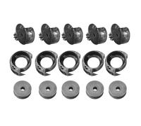 Soporte de Soporte de Bobina Transporte 5 Piezas Largas y Lastianas para Máquinas Barba Zapatos, Ideal para Reparar Zapatos, Material Hierro
