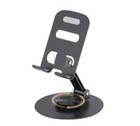 Soporte de soporte giratorio para teléfono móvil, plegable ajustable, montaje flexible, altura y ángulo para tableta para escritorio, hogar, trabajo, Kitchen, Travel & Video Streaming 3,54 x 1,26 x