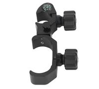 Soporte de Soporte para Poste de Rango de Montaje GPS de Colector de Datos de Aleación de Aluminio Resistente con Brújula, Compatible con Varillas de hasta 32 Mm, para Topografía de Campo