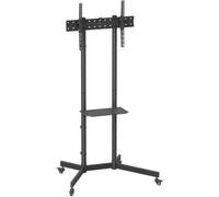 Soporte de suelo Aisens FT70TE-333 acero negro, ruedas, inclinable, para TV 37-70" hasta 45kg