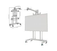 Approx APPIBSTD Soporte Móvil Regulable para Pantallas Interactivas de 80" a 120" y Proyector