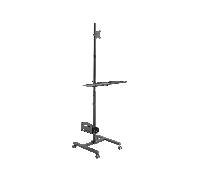 soporte de suelo con ruedas equip 650171 para pantalla 17-32 cpu y teclado max. 8kg vesa 100x100