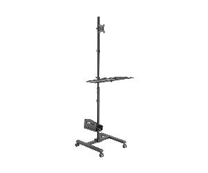 soporte de suelo con ruedas equip 650171 para pantalla 17-32 cpu y teclado max. 8kg vesa 100x100