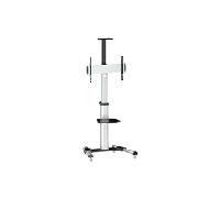 SOPORTE DE SUELO CON RUEDAS PARA PANTALLA DE 37- - 70- FIJO ROTACION 90 GRADOS ALUMINIO MAX. VESA 600x400 HASTA 50KG
