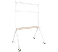 TOOQ FS20207M-W - ilove Soporte de Suelo con Ruedas para Pantalla 49"-80", Color Blanco y Haya