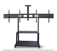 Soporte de Suelo móvil for TV Acero Inoxidable for televisores 40 a 85 Pulgadas, Color Blanco. Soportes televisión hasta 70 kg. Altura Ajustable e inclinable. Hermoso Paisaje