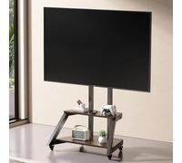 Soporte De Suelo Móvil For TV, Estilo Minimalista Moderno, con Ruedas, Compatible con Soportes De Pared Universales De 32 A 75 Pulgadas