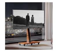Soporte De Suelo Móvil para Televisores con 6 Ruedas Regleta De Alimentación Integrada, Estructura De Madera Más Ancha Y Resistente, para Pantallas Planas De 32 A 75 Pulgadas