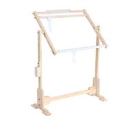 Soporte de suelo para bordado con rotación 360°, estante para punto de cruz y tapicería, estructura de madera, altura 50 cm