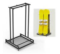 Soporte de suelo para esquís y tablas de snowboard, soporte móvil independiente para esquís, ideal para garaje, taller, cobertizo o apartamento. Organizador y expositor para tablas de snowboard.