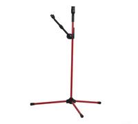 Soporte de suelo portátil con diseño desmontable dividido y barra de equilibrio ajustable en altura para una colocación segura del arco recurvo al aire libre (rojo)