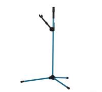 Soporte de suelo portátil con diseño desmontable dividido y barra de equilibrio ajustable en altura para una colocación segura del arco recurvo al aire libre (azul)
