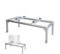 Soporte de suelo resistente para aire acondicionado mini split y bombas de calor, aleación de aluminio con almohadillas amortiguadoras de golpes, 95 x 40 x 33 cm, estable y resistente a la intemperie