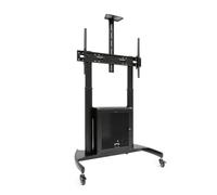 Soporte de suelo TooQ NARNIA para pantallas 60"-100" altura ajustable negro acero armario rack
