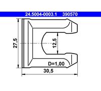 Soporte De Sujeción ATE 24.5004-0003.1, Manguera De Freno