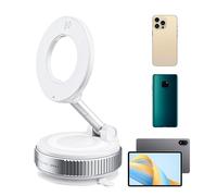 Soporte de tablero de instrumentos para automóviles: soporte magnético plegable para teléfono, agarre ajustable de 360 grados | Taza de succión fuerte con imán de 2800GF para una instalación segura de