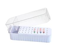 Soporte de taladro de uñas 2 piezas caja de almacenamiento 2 en 1 para funda de limpieza para taladros de uñas a prueba de polvo expositor para el hogar salón belleza manicura