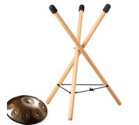 Soporte de tambor a mano - Toros de acero ajustables portátiles en tambor de acero, soporte compacto | Base de madera estable para batería, ejercicios musicales y espectáculos en