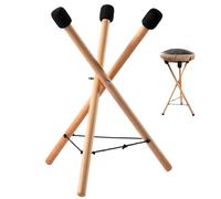Soporte de tambor de trampa, soporte triangular de madera triangular ajustable, tambor de manual práctico universal plegable para principiantes y profesionales