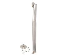 Soporte de Tapa Resorte de Gas y Amortiguador para Armarios | Acero Inoxidable Plata, Cierre Suave y Apertura Mantenida, para Librerías, Tatami y Elevación de Cama