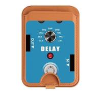 Soporte de tarjeta magnética con gráfico de retardo analógico de guitarra para iPhone 16, 15, 14, 13 Pro Max, multicolor