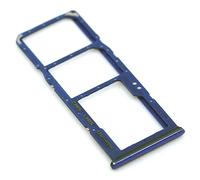 Soporte de Tarjeta SIM para Samsung Original para Samsung Galaxy A70 (A705F) Azul Bandeja de Tarjeta de Memoria Trineo con paño de Limpieza de Pantalla mungoo