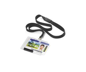 Soporte de tarjetas PUSHBOX DURABLE, con banda de tela, UE 20 unid.