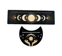 Soporte de tarot de adivinaciones de brujas, base de exhibición de tarot, fases lunares, soporte para tarjetas de madera, soporte para tarjetas de tarot, soporte de madera para tarot, soporte para