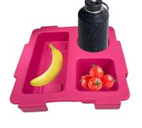 Soporte de taza para bolso - Beach Tote/pool Bag Tray Top | Beach Bags Top Tray Divider Organizer | Tote Drink Organizers Dividers Trays for Snacks Beverages Beaches Picnic Outdoor, rosa brillante