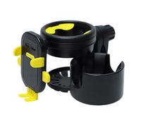 Soporte de taza para silla de ruedas, portavasos para cochecito Adjunto,ROTACIÓN 360 ° ROTACIÓN DEL TEPLE NESLIPLE TEPLE TELÉFONO | Organizadores ligeros para moto, bicicletas, senderismo, voyag