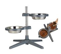 Soporte de tazón de perro ajustable, no apto para mascotas, alimentador | estable elevado, estación de alimentación elevada para perros y gatos, incluye tazones de alimentación para (14,37