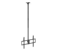 AISENS - CT100TSLE-393 - Soporte DE Techo Pro Giratorio, INCLINABLE, Extensible Y NIVELABLE para Monitor/TV 80KG DE 50-100, Negro