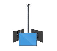 Soporte de techo ajustable para TV, brazo articulado de movimiento completo para pantallas planas/curvas, ajuste telescópico de altura, ideal para ángulos de visión óptimos en salas de estar o