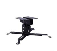 Soporte de techo de metal ajustable para proyector que ofrece un movimiento vertical de 12 cm de altura y diseño de perfil bajo para un uso preciso en el hogar y la oficina (negro)