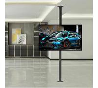 Soporte De Techo De TV Giratorio De Inclinación Ajustable - TV LCD Marco Giratorio De 360 Grados Soporte De Piso Partición Soporte Giratorio De Pared Base De Gabinete De TV Giratoria(110-135cm)