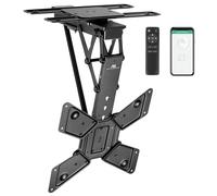 Soporte de Techo eléctrico Maclean para TV, Soporte Tuya, VESA máx. 600x400, Giratorio 90º, 23"-65", 30kg, MC-491