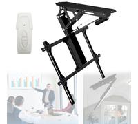 Soporte de Techo eléctrico para TV de 32-65 pulgadas/50-90 Pulgadas con Control Remoto para monitores Planos en techos Rectos e Inclinados, Soporte de TV motorizado(50-90 Inch)