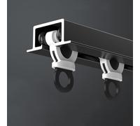 Soporte de techo empotrado para separadores de habitaciones y duchas de alta resistencia, sistema de pista oculta para una instalación perfecta y optimización del espacio, ideal para uso doméstico y