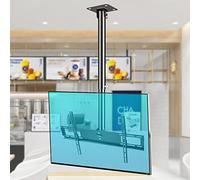 Soporte de techo giratorio y ajustable para TV con capacidad para hasta 120 libras, se adapta a 26 televisores de pantalla plana de 50 pulgadas, diseño telescópico, resistente y ahorra espacio, fácil