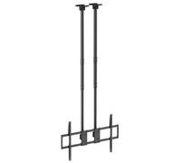 AISENS - CT120TLE-395 - Soporte DE Techo Pro INCLINABLE, Extensible Y NIVELABLE para Monitor/TV 120KG DE 60-120, Negro