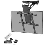 Soporte de Techo motorizado for TV, Soporte Elevador eléctrico for TV de 50 a 90 Pulgadas con Control Remoto y Memoria, Soporte de Pared for TV, abatible de 0 a 85°, hasta 50 kg