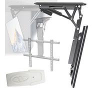 Soporte de techo motorizado para pantallas planas con control remoto e interruptor, ajustable de 0 a 85° para techos rectos e inclinados