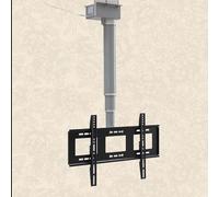 Soporte de techo motorizado para TV eléctrico con control remoto, altura ajustable, perfecto para cine en casa y entretenimiento, color negro, 60 cm