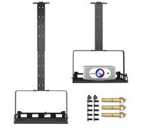 Soporte de techo para proyector, altura ajustable, 30-56 cm, soporte universal para proyector para techo y pared, con guía de cables oculta, capacidad de carga de 10 kg, ideal para cine en casa