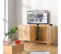 Soporte de techo para TV - Elevador de TV de pie para pantallas de 26 a 75 pulgadas, soporte de techo con control remoto y ajustes de memoria, altura ajustable libremente que se puede ocultar en un